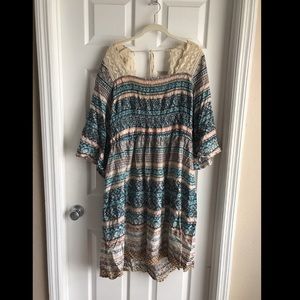 Boho chic bell sleeve dress